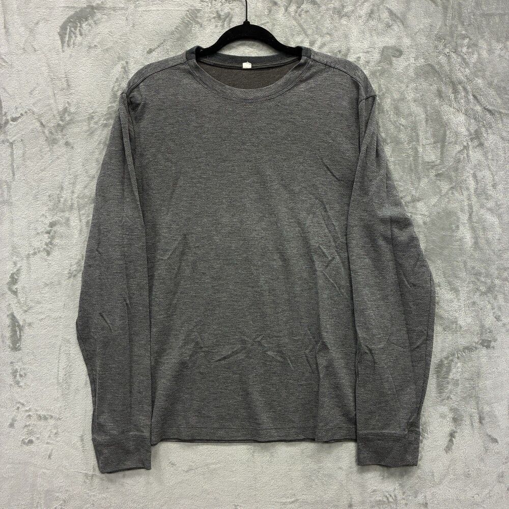 Lululemon Metal Vent Tech Shirt Mens L Gray Athletic Performance Long Sleeve